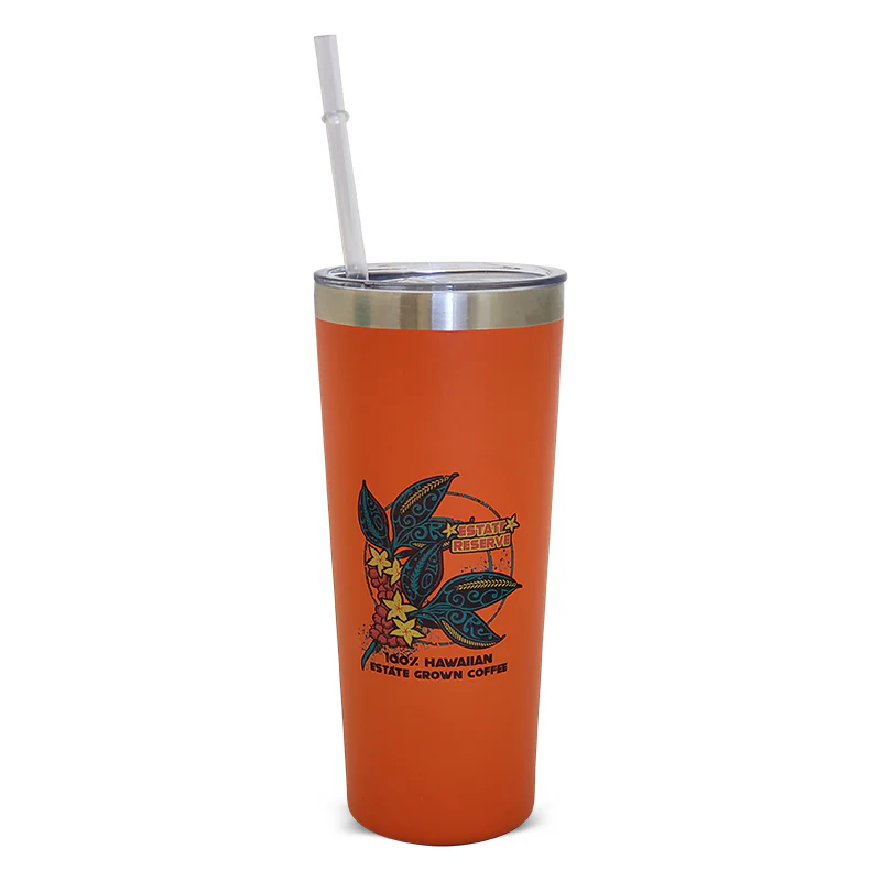 Kauai Coffee Stainless Steel Mug-Jason Kuehu Tribal Design - 16 oz - Image 3